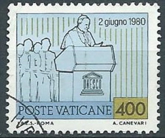 1981 VATICANO USATO I VIAGGI DEL PAPA GIOVANNI PAOLO II 400 LIRE - VV3 - Usati