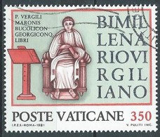 1981 VATICANO USATO VIRGILIO 350 LIRE - VV3 - Usati