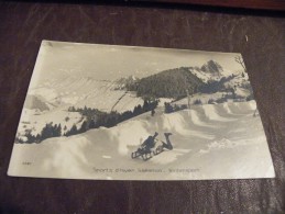 A188..CPA...SUISSE... .Sport D'Hiver SKELETON...WINTERSPORT.....rare Beau Plan Animé..non Ecrite - Port