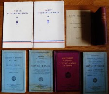 LOT 3 MANUELS INSTRUCTIONS MILITAIRES+1 DISCOURS+2 NOTES INFORMATIONS+2 LIVRES - Bücherpakete