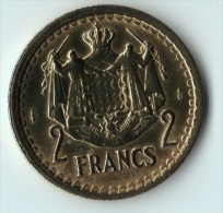 ** 2 FRANCS MONACO BRONZE1943 Sans Date SUP ** - 1922-1949 Luigi II