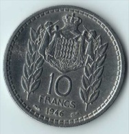 ** 10 FRANCS MONACO  LOUIS II 1946 SUP- ** - 1922-1949 Louis II.