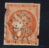 Timbre N°48 - 40c Orange - Oblitéré - 1870 Ausgabe Bordeaux