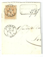 Chargé Briefabschnitt  Luzern         1867 - Lettres & Documents