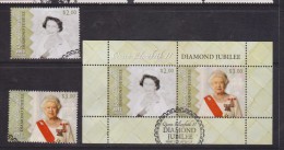 Tokelau 2012 QE11 Diamond Jubilee Set 2 & Miniature Sheet FU - Tokelau