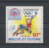 WALLIS FUTUNA 1987 N° 366 ** Neuf = MNH Superbe  Cote 3,15 € Sports Championnats Monde De Lutte Emblème Lutteurs - Unused Stamps