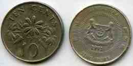 Singapour Singapore 10 Cents 1993 KM 100 - Singapur