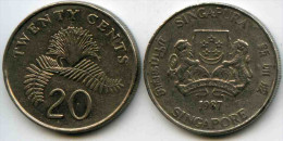 Singapour Singapore 20 Cents 1987 KM 52 - Singapur