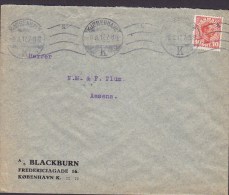 Denmark A/S BLACKBURN, KØBENHAVN (K.) 1917 Cover Brief To ASSENS Arrival (2 Scans) - Covers & Documents