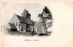 CP, 76, OURVILLE , L'Eglise, Dos Simple, Vierge - Ourville En Caux