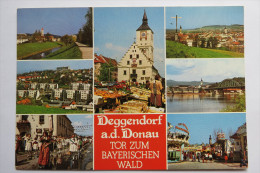 (5/5/74) AK "Deggendorf A.d.Donau" Tor Zum Bayerischen Wald, Mehrbildkarte Mit 7 Ortsansichten - Deggendorf
