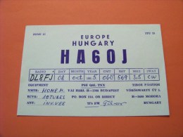 Hungary  QSL   Karte  HA6OJ   Radio   8.10.1985   ( 14 ) - Radio