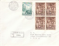 VATICANO BUSTA VIAGGIATA 1960 - Storia Postale