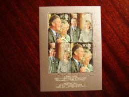 GB  2005 ROYAL WEDDING  CHARLES To CAMILLA MINISHEET FOUR VALUES MNH. - Blocchi & Foglietti