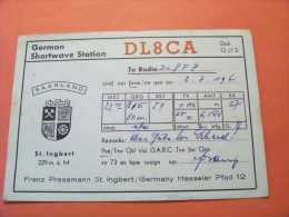 Germany    QSL   Karte   DL8CA     Radio   2.7.61   ( 14 ) - Radio