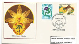 Le Scoutisme Aux îles Cocos Keeling, Belle Enveloppe FDC Adressée En Australie - Covers & Documents