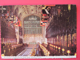 Angleterre - Berkshire - Winsor Castle - St Georges's Chapel Showing High Altar - Excellent état - Scans Recto-verso - Windsor Castle