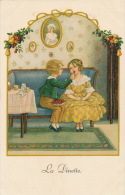 ENFANTS - Jolie Carte Fantaisie Enfants Et Cerises "La Dînette" - Illustrateur PAULI EBNER (non Signée) - Ebner, Pauli