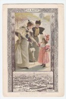 Chromo Calendrier 1900 Imp. Goupil Compagnie Coloniale Paris Fille Jeu Tour Eiffel Peintre Antoine Calbet A6-62 - Sonstige & Ohne Zuordnung