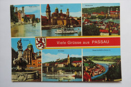 (5/5/92) AK "Viele Grüsse Aus Passau" Mehrbildkarte Mit 6 Verschiedenen Ortsansichten - Passau