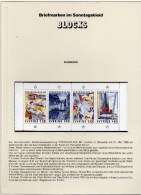 Stockholm 1985 Schweden 1336/9 HBl. 134 MH 107 ** 4€ Gemälde-Kunst Bloques History Se-tenant EXPO Art Booklet Bf Sverige - Blokken & Velletjes