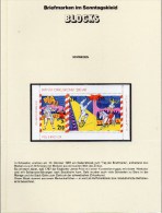 Zirkus 1987 Schweden 1450/2 HBl.151 MH 124 ** 2€ Clown Seil-Artist Pferde-Dressur Bloque Ms Art Sheet Booklet Bf Sverige - Blocks & Kleinbögen