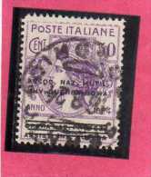 ITALIA REGNO ITALY 1924  PARASTATALI OPERA NAZIONALE PROTEZIONE INVALIDI GUERRA ASSOCIAZIONE MUTILATI CENT 50 USATO USED - Franquicia
