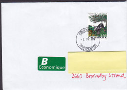 Denmark B- Economique Label Deluxe Cancel 2014 Cover Brief To BRØNDBY STRAND NEW Nordic Kitchen Stamp - Cartas & Documentos