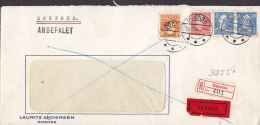 Denmark LAURITZ ANDERSEN Registered Einschreiben & EXPRES Labels ODENSE 1946 Cover Brief - Lettres & Documents