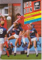 Official Football Programme ABERDEEN - SION Switzerland European Cup Winners Cup 1986 1st Round - Uniformes Recordatorios & Misc