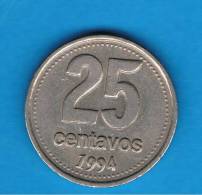 ARGENTINA -  25 Centavos  1994  KM85a Variante Letras Gruesas - Argentine