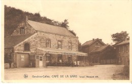 Gendron-celles Café De La Gare  Pompe A Essence Arret Des Barques Voir Verso Relais Gendron Celles - Houyet