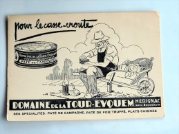 Carte Postale Ancienne : Domaine De La Tour-Eyquem , MERIGNAC : Pour Le Casse Croute, Paté De Campagne - Merignac