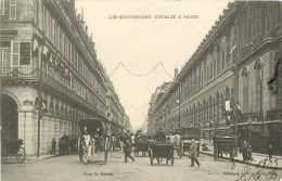 Les Souverains D'Italie à Paris - 20 - Octobre 1903 - ** Rue De Rivoli ** - Cpa Précurseur En Très Bon état - Recepties