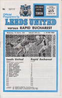 Official Football Programme LEEDS UNITED - RAPID BUCHAREST European Cup Winners Cup 1973 3rd Round - Habillement, Souvenirs & Autres