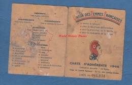 Carte Ancienne - Union Des Femmes Française - 1946 - Contre Le Fascisme , Pour La République Démocratique , ... - Political Parties & Elections