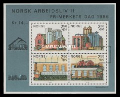 NORWAY 1986 INDUSTRY 2 PAPER MANUFACTURE M.S. U.M. FACIT BLK. 6 - Blocchi & Foglietti