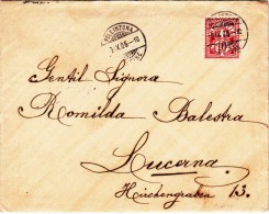 Bellinzona To Lucerna. Cover 1906 - Covers & Documents