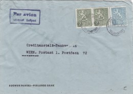 Helsingfors To Wien, Cover 1957 - Brieven En Documenten