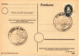 RDA BERLIN NW7 . Carte Avec Oblitération De 1951. - Maschinenstempel (EMA)