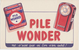 Buvard :  Pile WONDER - Batterie