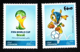 LEBANON LIBAN  2014 FOOTBALL SOCCER FIFA WORLD CUP BRAZIL 2014 SET MNH JOINT ISSUE - 2014 – Brasil