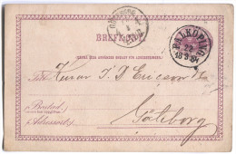 Sweden,FALKOPING, 1884. Postal Stationery - Covers & Documents