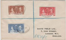 GAMBIA - 1937 - Coronation - Registered - Viaggiata Da G.P.O. Per London - Gambia (...-1964)
