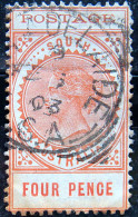 SOUTH AUSTRALIA 1902 4d Queen Victoria USED Scott122 CV$2 - Usados