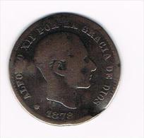 SPANJE  5 CENTIMOS  1878 - Provincial Currencies