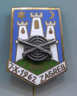 ARCHERY / SHOOTING - ZAGREB, Croatia, 1962. Enamel, Pin, Badge - Tiro Al Arco