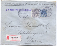 Netherlands, AMSTERDAM, 1908. Registered, For Austria - Cartas & Documentos