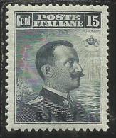 COLONIE ITALIANE EGEO 1912 SIMI SOPRASTAMPATO D´ITALIA ITALY OVERPRINTED CENT. 15 MLH BEN CENTRATO - Aegean (Simi)