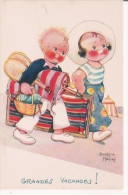 BEATRICE MALLET ILLUSTRATION "GRANDES VACANCES , ENFANTS A LA PLAGE" - Mallet, B.